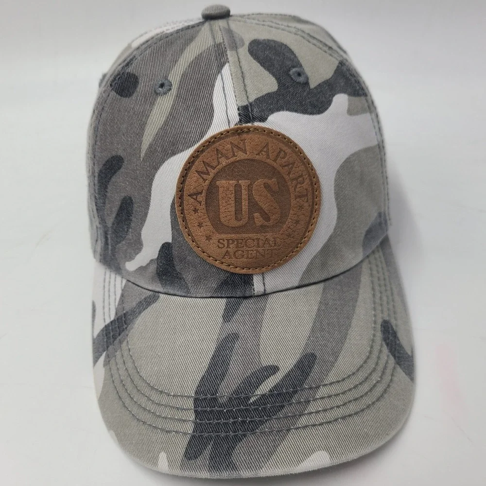 Vintage A Man Part Movie Promo Hat Adjustable Camo 2003 Thriller Action Gray Men